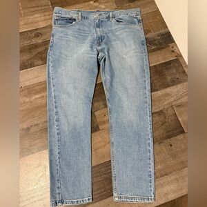 Levi’s 512 Slim Taper Mens Jeans 38x30 Light Wash Blue Stretch Denim